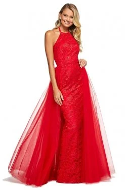 Sherri Hill - 53207 Lace Halter Neckline Evening Dress