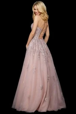 Sherri Hill - 53248 Strapless Trailing Lace Long Dress