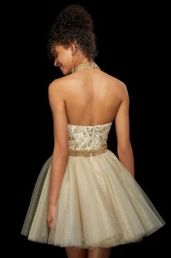 Sherri Hill - 53254 Short Beaded Jacquard Tulle A-line Dress