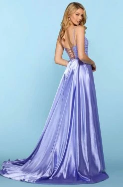 Sherri Hill - 53300 Embroidered Straight Neck A-line Gown