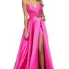 Sherri Hill - 53308 Strapless Sweetheart High Slit Satin Dress