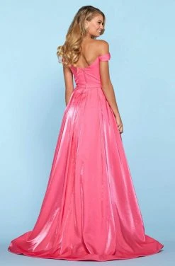 Sherri Hill - 53309 Embellished Satin Off The Shoulder Dress
