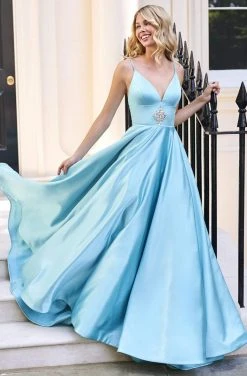 Sherri Hill - 53312 Beaded Deep V-neck A-line Dress