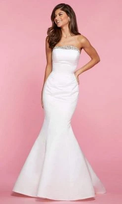 Sherri Hill - 53321 Strapless Beaded Satin Mermaid Dress