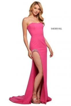 Sherri Hill - 53332 Strapless Jersey Beaded Trumpet Dress 8 Sherri Hill - 53332 Strapless Jersey Beaded Trumpet Dress