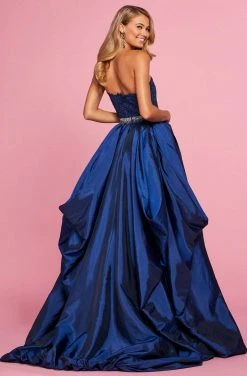 Sherri Hill - 53339 Strapless Beaded Straight Neck Ballgown With Train