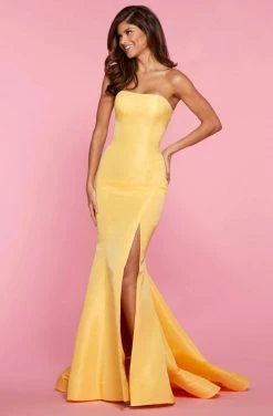 Sherri Hill - 53341 Strapless Straight Neck Sexy Back Mermaid Dress