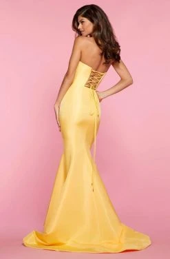 Sherri Hill - 53341 Strapless Straight Neck Sexy Back Mermaid Dress