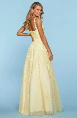 Sherri Hill - 53344 Applique Sweetheart Chiffon A-Line Dress