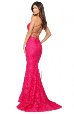 Sherri Hill - 53359 Allover Lace Sexy Back Dress