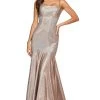 Sherri Hill - 53370 Scoop Neck Stretch Glitter Trumpet Dress