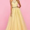 Sherri Hill - 53371 Embroidered Halter Tulle A-Line Dress