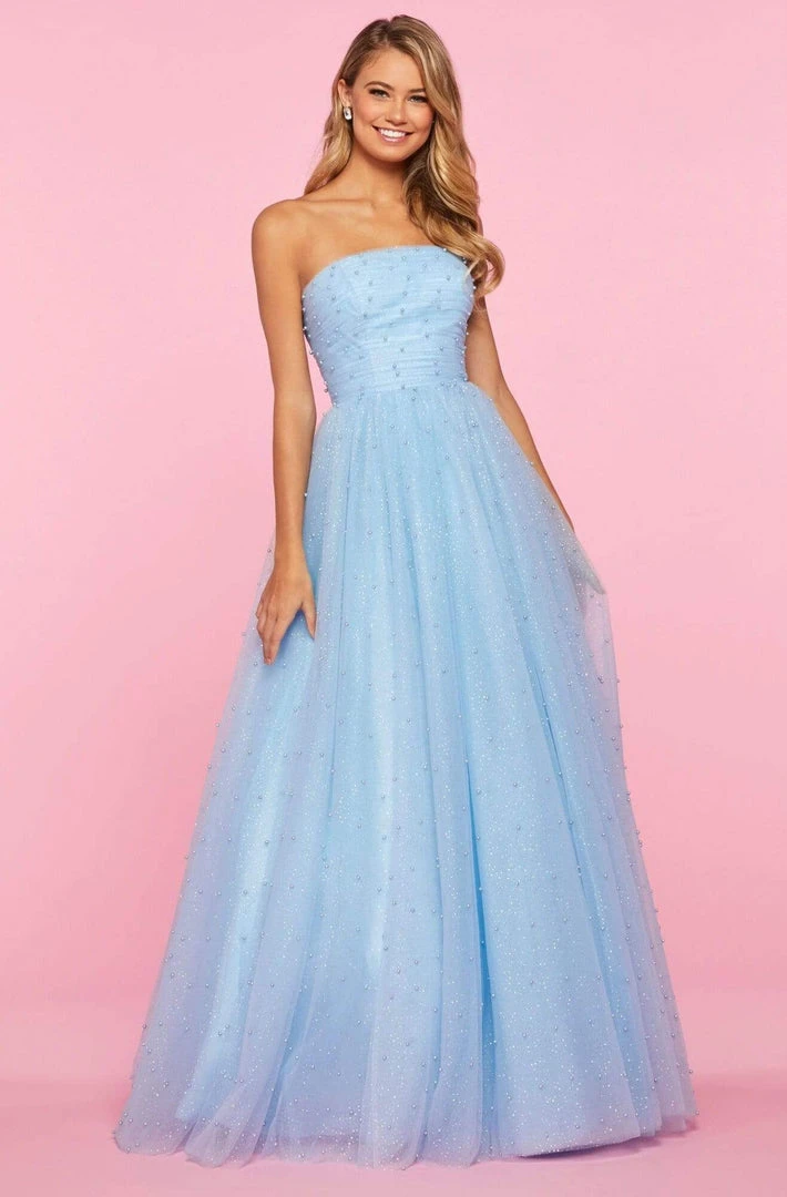 Sherri Hill - 53381 Beaded Strapless Pleated Ballgown 3 Sherri Hill - 53381 Beaded Strapless Pleated Ballgown