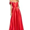Sherri Hill - 53399 Embellished Off-Shoulder Mikado A-Line Dress 1 Sherri Hill - 53399 Embellished Off-Shoulder Mikado A-Line Dress
