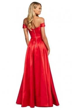 Sherri Hill - 53399 Embellished Off-Shoulder Mikado A-Line Dress