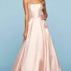 Sherri Hill - 53407 Satin Scoop Pleated Evening Dress