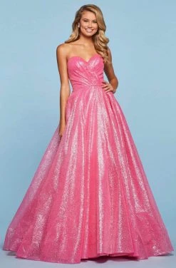 Sherri Hill - 53419 Sweetheart Glitter Ballgown Dress