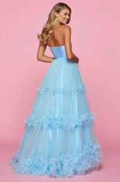Sherri Hill - 53420 Strapless Floral Applique Ballgown