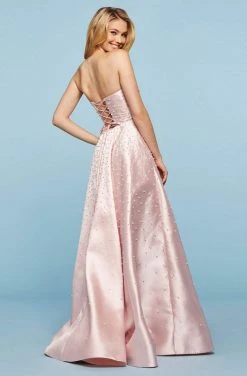 Sherri Hill - 53421 Straight-Across Strapless A-Line Dress