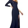Sherri Hill - 53428 Single Sleeve Beaded Jersey Fitted Dress 2 Sherri Hill - 53428 Single Sleeve Beaded Jersey Fitted Dress