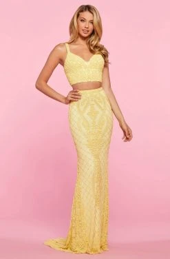 Sherri Hill - 53437 Two Piece Applique Sheath Dress 11 Sherri Hill - 53437 Two Piece Applique Sheath Dress