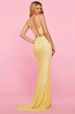 Sherri Hill - 53437 Two Piece Applique Sheath Dress 12 Sherri Hill - 53437 Two Piece Applique Sheath Dress