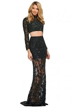 Sherri Hill - 53444 High Neckline Beaded Sheath Dress