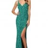Sherri Hill - 53450 Sleeveless V Neck Long Beaded Dress