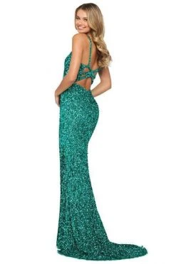 Sherri Hill - 53450 Sleeveless V Neck Long Beaded Dress