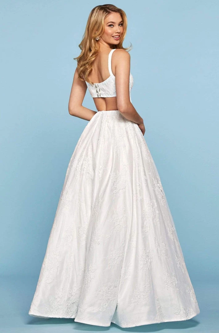 Sherri Hill - 53462 High Neckline Applique A-Line Dress 4 Sherri Hill - 53462 High Neckline Applique A-Line Dress