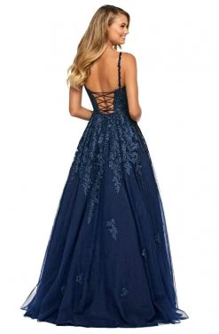 Sherri Hill - 53481 Appliqued Corset Back Tulle Ballgown