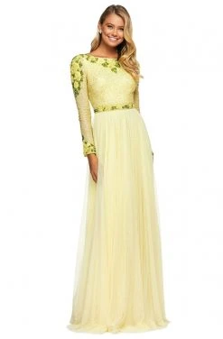 Sherri Hill - 53485 Bateau A-Line Beaded Dress