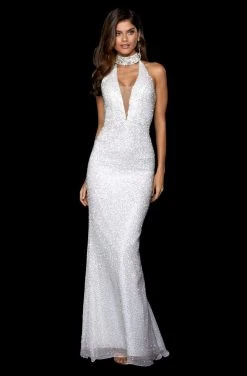 Sherri Hill - 53495 V-Neck Beaded Sheath Dress