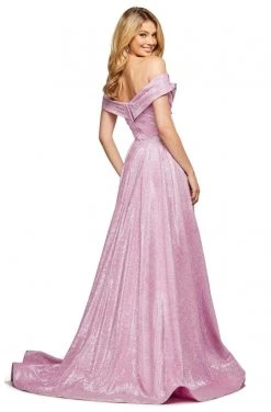 Sherri Hill - 53499 Off The Shoulder Glitter High Slit Dress