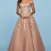 Sherri Hill - 53509 Off-The-Shoulder Glitter Tulle Dress
