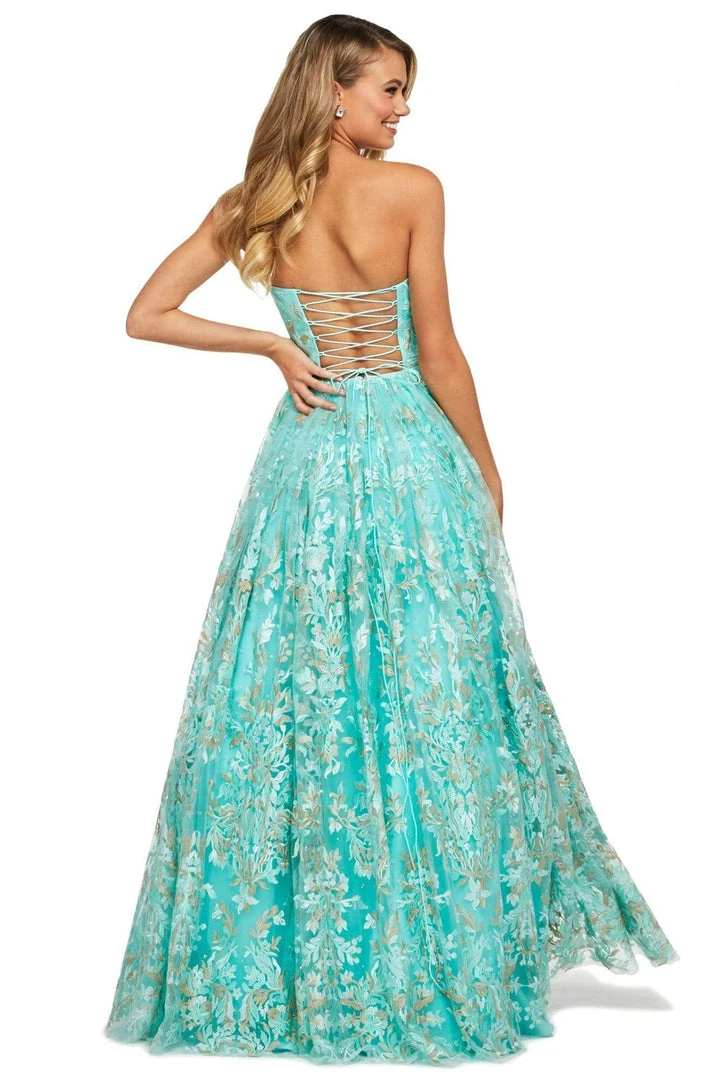 Sherri Hill - 53513 Strapless Lace-Up A-Line Dress 4 Sherri Hill - 53513 Strapless Lace-Up A-Line Dress