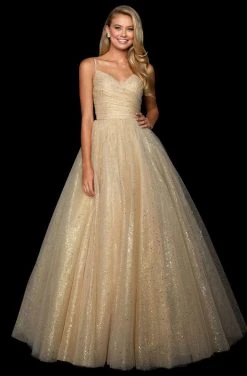 Sherri Hill - 53523 Sweetheart Gold A-Line Dress