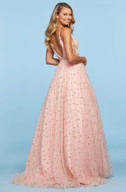 Sherri Hill - 53526 V-Neck Beaded A-Line Dress