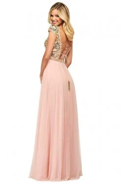 Sherri Hill - 53543 Bateau Beaded A-Line Dress 5 Sherri Hill - 53543 Bateau Beaded A-Line Dress