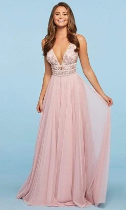 Sherri Hill - 53551 Mesh Long Beaded Dress