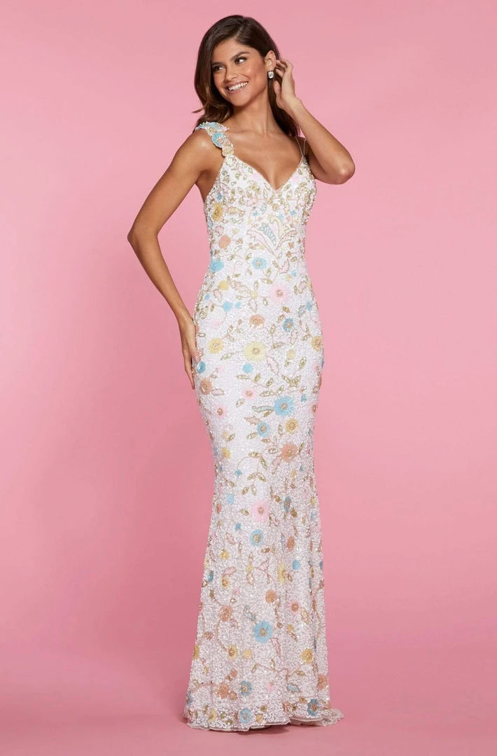 Sherri Hill - 53558 Beaded V-Neck Long Dress 6 Sherri Hill - 53558 Beaded V-Neck Long Dress
