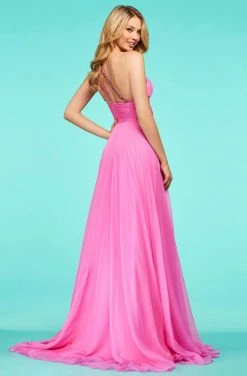 Sherri Hill - 53575 Embellished One Shoulder Chiffon A-Line Dress
