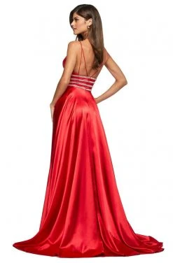 Sherri Hill - 53578 Beaded Empire Satin A-Line Dress