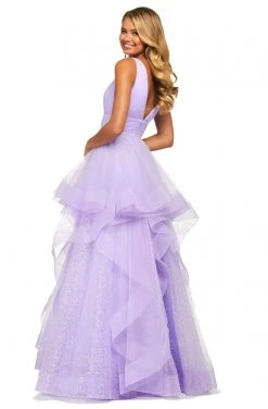 Sherri Hill - 53586 Ruffle-Layered Sequin Tulle Ballgown