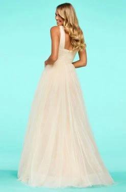 Sherri Hill - 53590 V-Neck A-Line Tulle Dress 6 Sherri Hill - 53590 V-Neck A-Line Tulle Dress