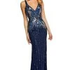Sherri Hill - 53593 Sexy V-Neck Long Beaded Dress
