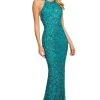 Sherri Hill - 53614 Long Beaded High Halter Dress