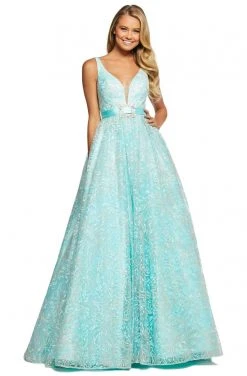 Sherri Hill - 53619 V-Neck Ballgown Dress