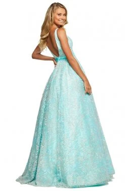 Sherri Hill - 53619 V-Neck Ballgown Dress