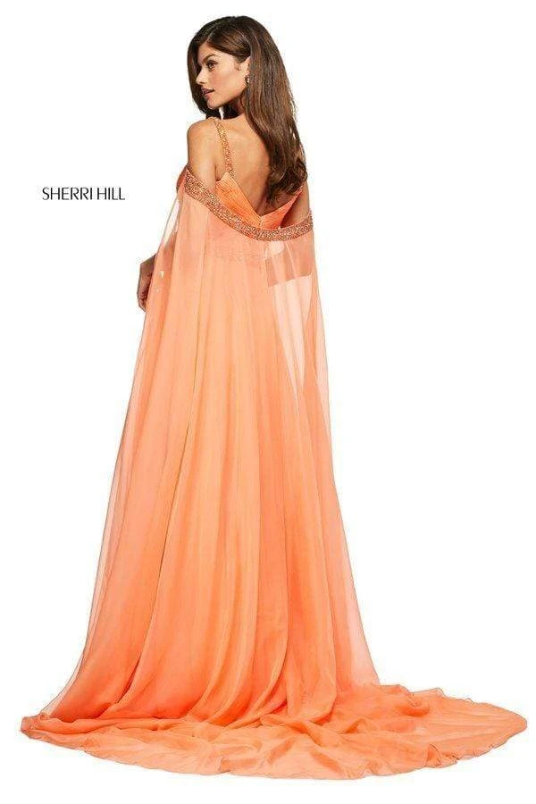 Sherri Hill - 53630 Ruched Beaded Chiffon A-line Dress 4 Sherri Hill - 53630 Ruched Beaded Chiffon A-line Dress